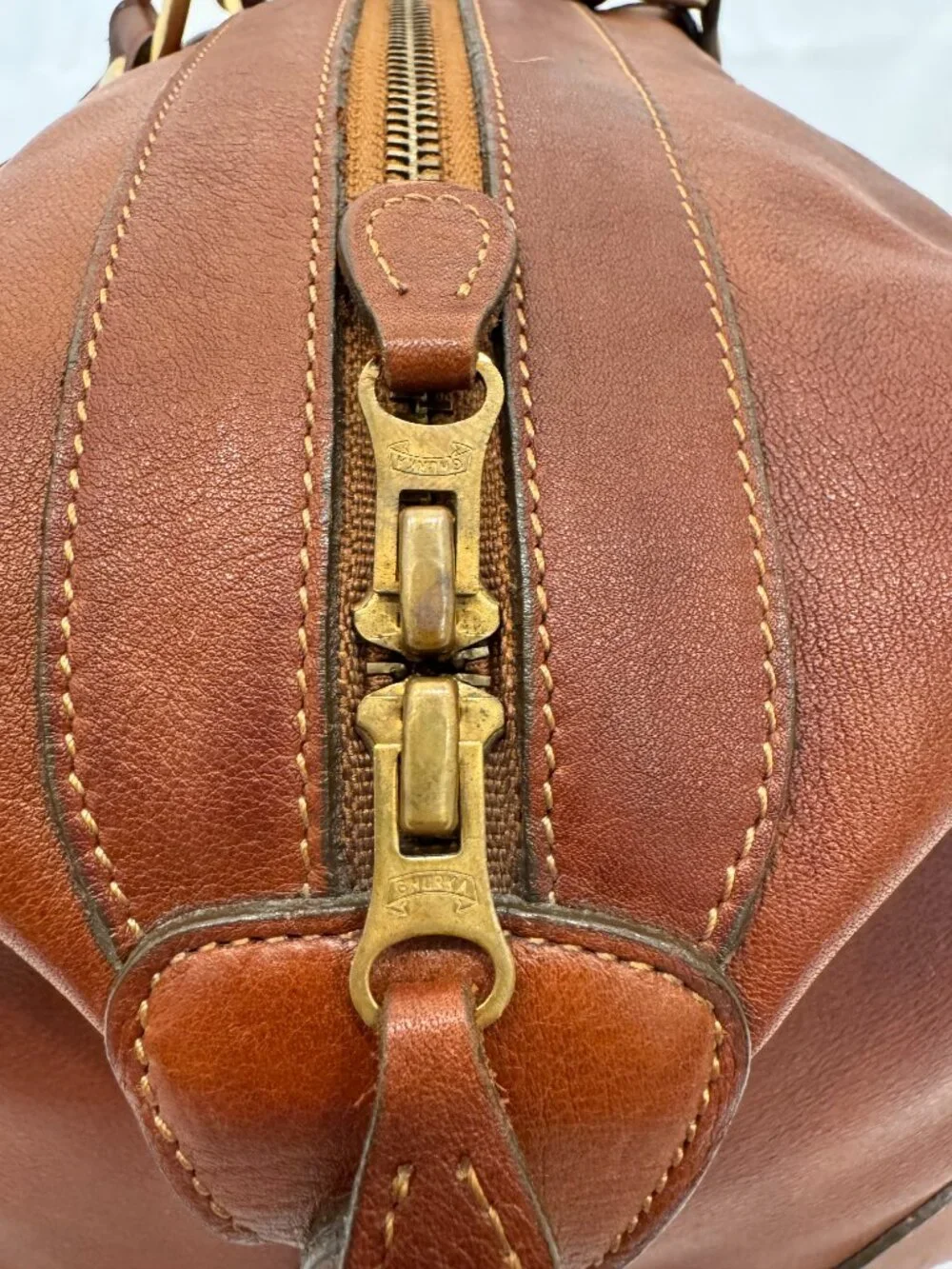 Ghurka Cavalier No. 96 Vintage Chestnut Leather Duffel Bag